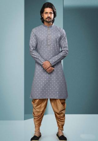 Picture of Amazing Cotton Light Slate Grey Kurtas