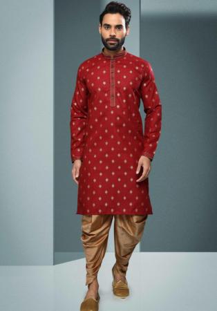 Picture of Gorgeous Cotton Maroon Kurtas