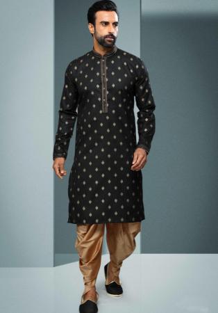 Picture of Gorgeous Cotton Black Kurtas