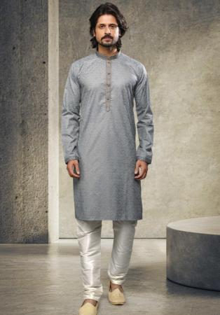 Picture of Beautiful Cotton Light Slate Grey Kurtas