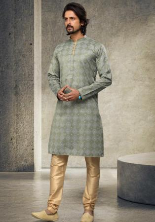 Picture of Excellent Cotton Dark Grey Kurtas