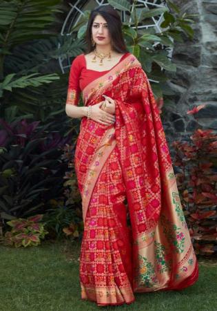 Picture of Splendid Silk Fire Brick Saree