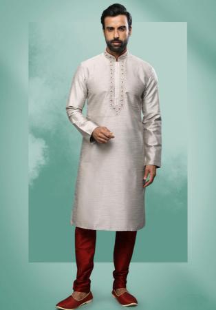 Picture of Sightly Silk Grey Kurtas