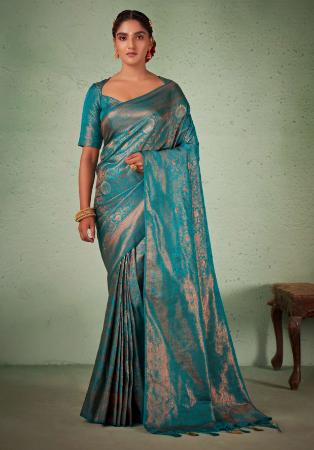 Picture of Admirable Silk Dark Cyan Saree