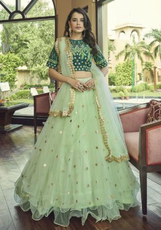 Picture of Sublime Silk Dark Sea Green Lehenga Choli