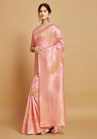 Picture of Ravishing Linen Dark Salmon Saree