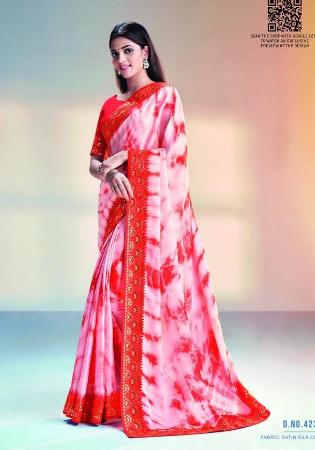 Picture of Graceful Silk Misty Rose Saree