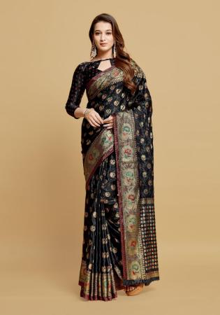 Picture of Grand Silk Black Saree