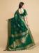 Picture of Elegant Linen Dark Green Saree