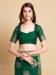 Picture of Elegant Linen Dark Green Saree