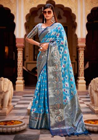 Picture of Fascinating Chiffon Dark Cyan Saree