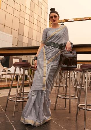 Picture of Fine Georgette Grey Saree