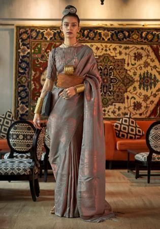 Picture of Graceful Crepe & Silk Dim Gray Saree