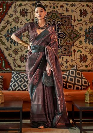 Picture of Radiant Crepe & Silk Dim Gray Saree