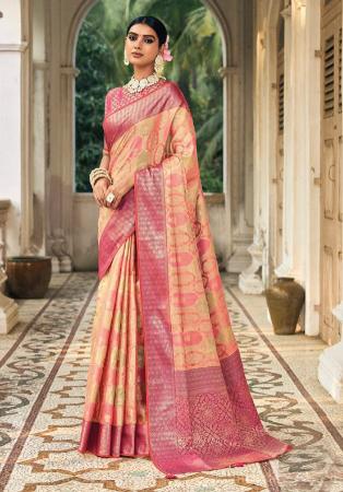 Picture of Elegant Silk Dark Salmon Saree