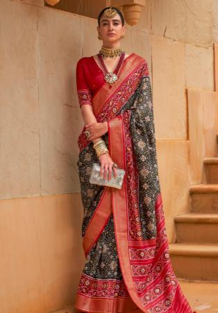 Picture of Ravishing Silk Dim Gray Saree