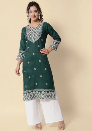 Picture of Lovely Cotton Dark Slate Grey Kurtis & Tunic