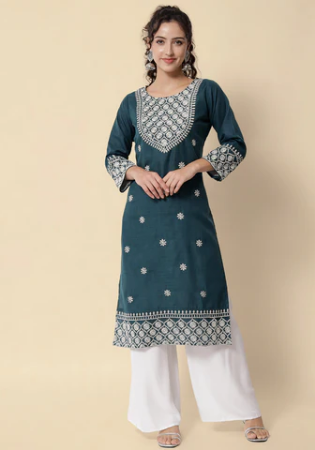 Picture of Enticing Cotton Dark Slate Grey Kurtis & Tunic