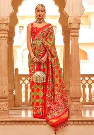 Picture of Shapely Silk Crimson Saree