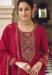 Picture of Georgette Deep Pink Straight Cut Salwar Kameez