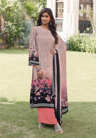 Picture of Marvelous Crepe Rosy Brown Straight Cut Salwar Kameez