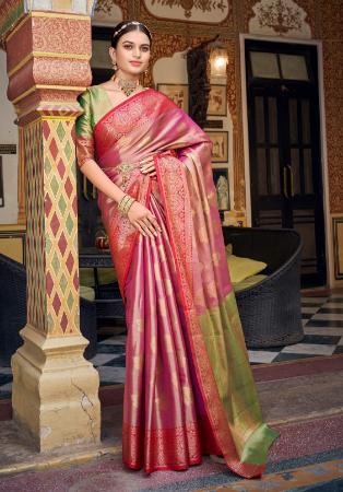 Picture of Good Looking Georgette Pale Violet Red Saree