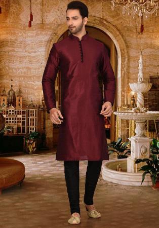 Picture of Elegant Silk Brown Kurtas