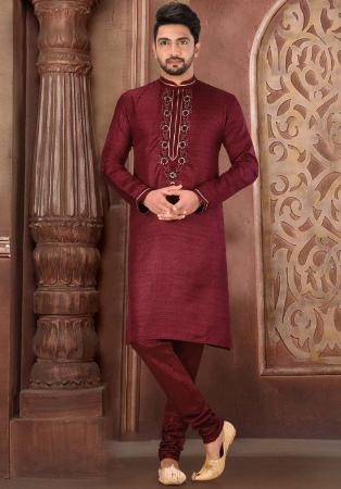 Picture of Excellent Silk Dark Olive Green Kurtas