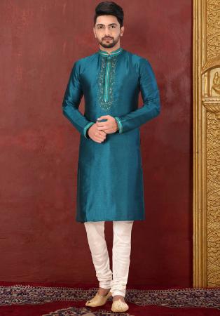 Picture of Grand Silk Sea Green Kurtas