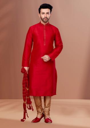 Picture of Grand Cotton Dark Red Kurtas