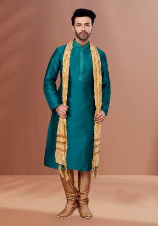 Picture of Pretty Cotton Teal Kurtas