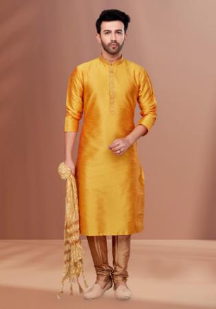 Picture of Elegant Cotton Golden Rod Kurtas