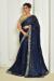 Picture of Statuesque Georgette Medium Blue Saree