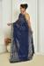 Picture of Statuesque Georgette Medium Blue Saree