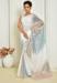 Picture of Exquisite Georgette White Smoke Saree