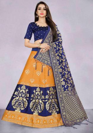 Picture of Superb Silk Sandy Brown Lehenga Choli