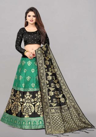 Picture of Pleasing Silk Sea Green Lehenga Choli