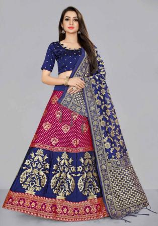 Picture of Shapely Silk Rosy Brown Lehenga Choli