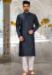 Picture of Resplendent Silk Dark Blue Kurtas