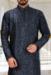 Picture of Resplendent Silk Dark Blue Kurtas