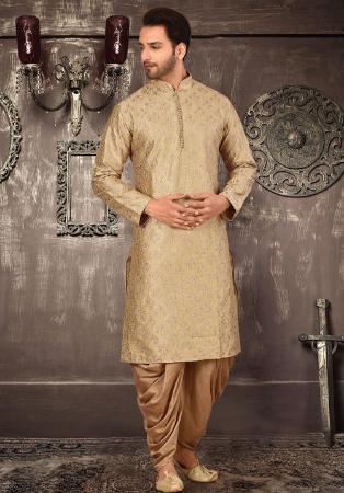 Picture of Grand Silk Tan Kurtas