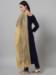 Picture of Amazing Cotton Navy Blue Readymade Salwar Kameez