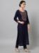 Picture of Amazing Cotton Navy Blue Readymade Salwar Kameez