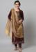 Picture of Cotton Dark Olive Green Readymade Salwar Kameez