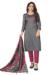 Picture of Silk Dark Slate Grey Straight Cut Salwar Kameez