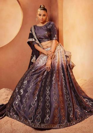 Picture of Elegant Synthetic Purple Lehenga Choli