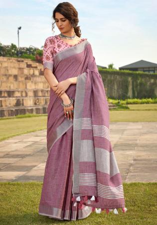 Picture of Splendid Silk Rosy Brown Saree