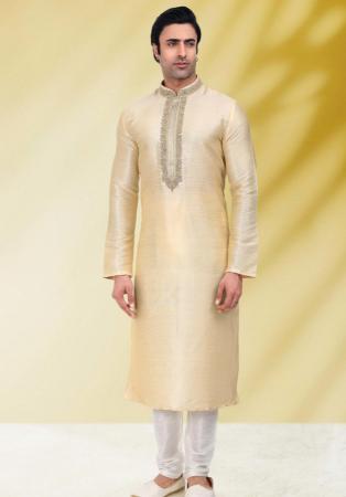 Picture of Superb Silk Antique White Kurtas