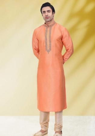 Picture of Appealing Silk Light Coral Kurtas