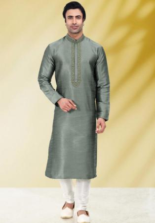 Picture of Ideal Silk Dark Sea Green Kurtas